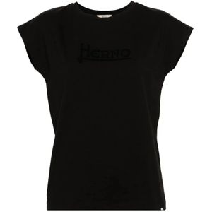 Herno, Dames, Tops, Zwart, Maat: XS Katoen,