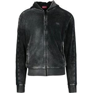 Diesel, Heren, Sweatshirts & Hoodies, Zwart, Maat: S Katoen,