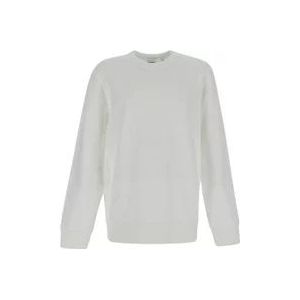 Burberry Witte Katoenen Sweatshirt met Lange Mouwen , White , Heren , Maat: L