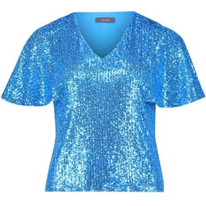vera mont, Dames, Tops, Blauw, Maat: XL