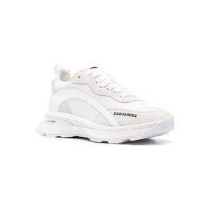 Dsquared2 Luxe Suede Panel Chunky Sneakers , White , Heren , Maat: 43 EU