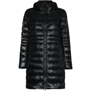 Canada Goose, Dames, Jassen, Zwart, Maat: XS Leer,