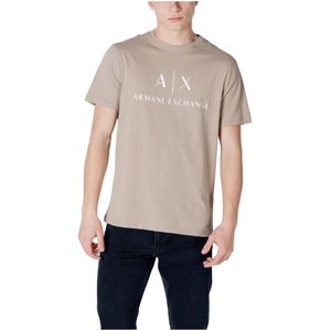 Armani Exchange, Heren, Tops, Beige, Maat: XS Katoen,