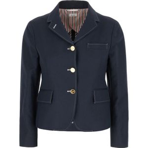 Thom Browne, Dames, Jassen, Blauw, Maat: S Katoen,