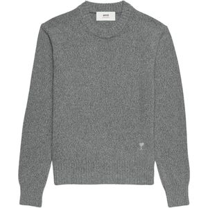 Ami Paris, Heren, Truien, Grijs, Maat: XL Kasjmier,