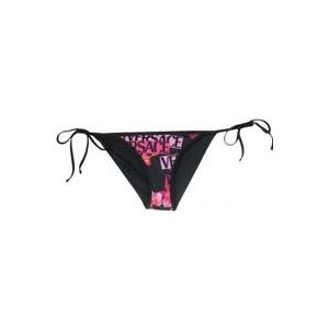 Versace Bikinibroekje met Bloemenprint , Black , Dames , Maat: L