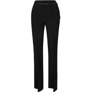 Elisabetta Franchi, Dames, Broeken, Zwart, Maat: XS