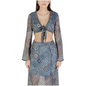 Only, Dames, Blouses & Shirts, Veelkleurig, Maat: XL Poliester,