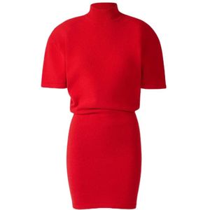 Jacquemus, Dames, Jurken, Rood, Maat: 2XS Wol,