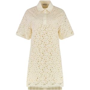 Moncler, Dames, Jurken, Beige, Maat: M Katoen,