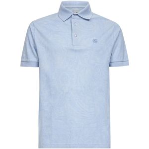 Etro, Heren, Tops, Blauw, Maat: S Katoen,