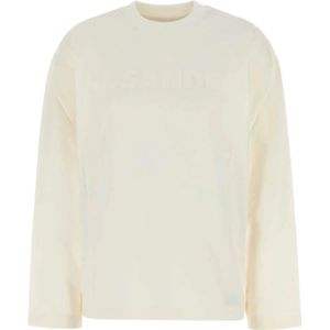 Jil Sander - Longsleeve T-shirt - Crème - Katoen