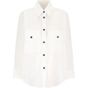 Khaite, Dames, Blouses & Shirts, Wit, Maat: S