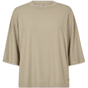 MOS Mosh, Dames, Tops, Beige, Maat: XL Viscose,