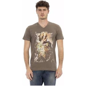 Trussardi, Heren, Tops, Bruin, Maat: S Katoen,