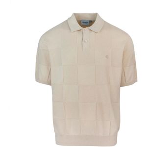 Carhartt Wip - Gebreide Polo Shirt - Beige - 100% Katoen - Regular Fit