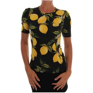 Dolce & Gabbana - Sicilië - Blouse - Veelkleurig - Korte Mouwen - Zijde