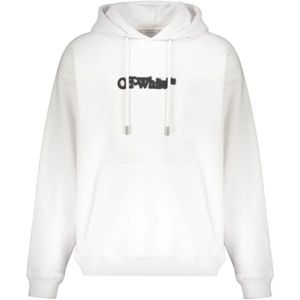 Off White, Heren, Sweatshirts & Hoodies, Wit, Maat: S Katoen,