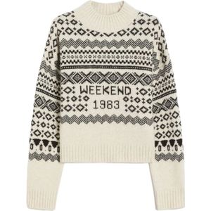 Weekend Max Mara, Dames, Truien, Veelkleurig, Maat: XS Wol,