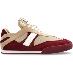Chloé Low-Top Sneakers - Beige Textile Kick Sneakers in bruin