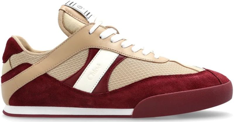 Chloé Low-Top Sneakers - Beige Textile Kick Sneakers in bruin