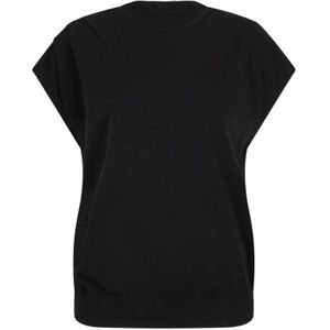 Dante 6 - Elegant Zwart Top - Dames - Gebreid - Voor Overgangsseizoen