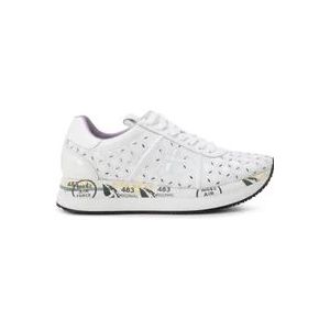 Premiata Witte Conny Sneakers Rubber Zool Logo , White , Dames , Maat: 38 EU