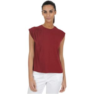 Alpha Studio, Dames, Tops, Rood, Maat: XS Katoen,