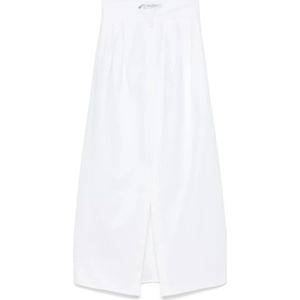 Max Mara, Dames, Rokken, Wit, Maat: S Katoen,