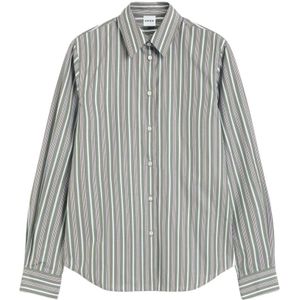 Aspesi, Dames, Blouses & Shirts, Groen, Maat: L Katoen,