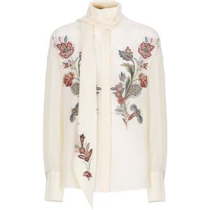 Etro, Dames, Blouses & Shirts, Geel, Maat: L Zijde,