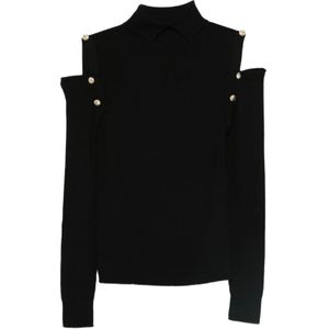 D.Exterior, Dames, Truien, Zwart, Maat: S Wol,