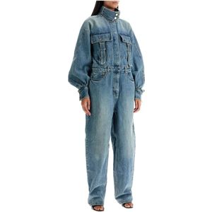 Zimmermann Denim illustratie overall jumpsuit , Blue , Dames , Maat: M