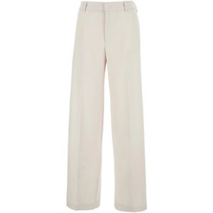 PT Torino, Dames, Broeken, Beige, Maat: S Wol,