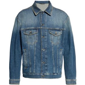 Dolce & Gabbana, Heren, Jassen, Blauw, Maat: M Denim,