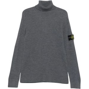 Stone Island, Heren, Truien, Grijs, Maat: L Wol,