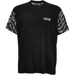 Versace Jeans Couture, Heren, Tops, Zwart, Maat: M