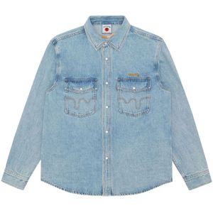 Icecream, Heren, Overhemden, Blauw, Maat: S Denim,