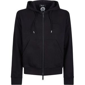 Dsquared2, Heren, Sweatshirts & Hoodies, Zwart, Maat: S Katoen,