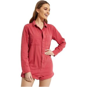 One Teaspoon, Dames, Jumpsuits & Playsuits, Rood, Maat: XS Katoen,