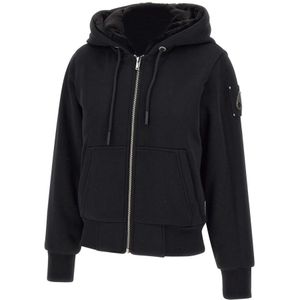 Moose Knuckles, Dames, Sweatshirts & Hoodies, Zwart, Maat: S Katoen,