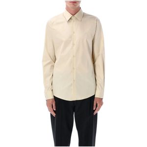 Burberry, Heren, Overhemden, Beige, Maat: XS Katoen,