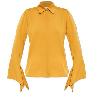 Max Mara, Dames, Blouses & Shirts, Geel, Maat: 3XS Zijde,