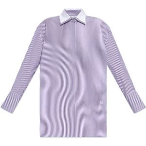 Max Mara, Dames, Blouses & Shirts, Paars, Maat: M Katoen,
