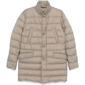 Herno, Heren, Mantels, Grijs, Maat: 2XL Polyamide,