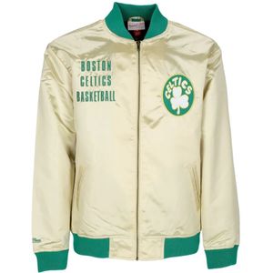Mitchell & Ness - Boston Celtics Vintage - Lichtgewicht Satijnen Jas - Geel