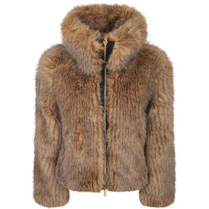 Moose Knuckles, Dames, Jassen, Bruin, Maat: M Poliester,