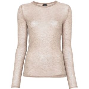 Pinko, Dames, Truien, Beige, Maat: M Wol,