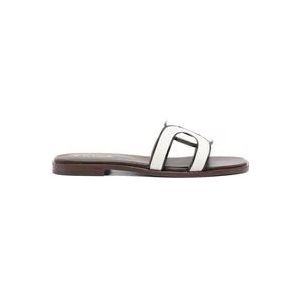 Tod's Witte Sandalen Sand.cuoio , White , Dames , Maat: 38 1/2 EU