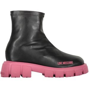 Love Moschino, Dames, Schoenen, Zwart, Maat: 38 EU Poliester,